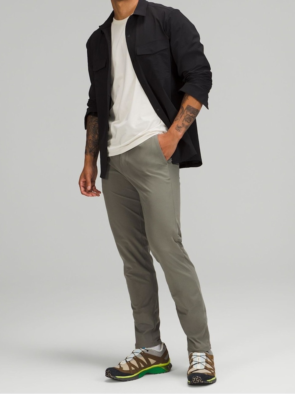 NWT Lululemon Commission Pant Slim sz 28/30 Men's Dress Pants in Gray/Green Sage